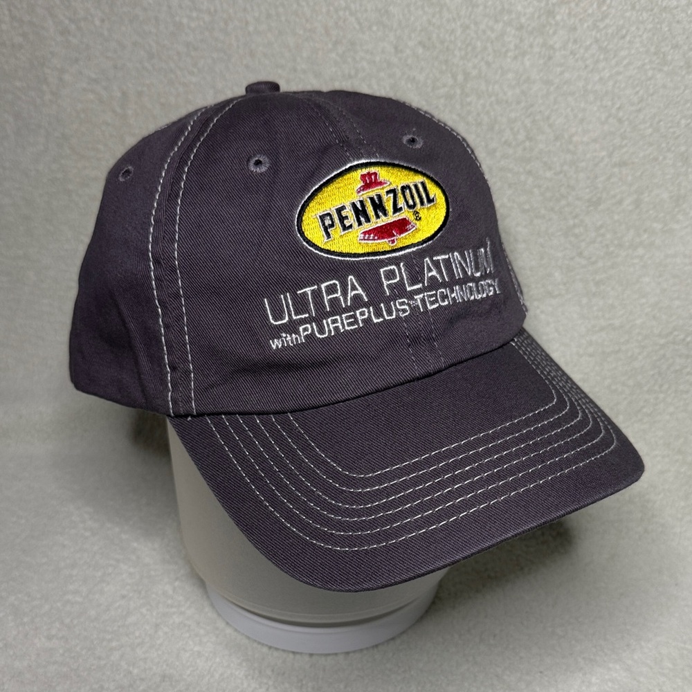 NWOT Pennzoil Ultra Platinum Logo Embroidered Baseball Cap - Gray
